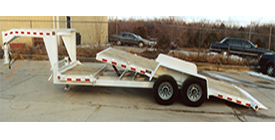 4' fixed platform and a 16' tilting bed, 16,000# GVW - Eagle Trailer Company, Lawrence, Kansas
