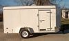 Enclosed Trailer Details: United UVEH6x10, curb side, white, side door - Eagle Trailer Company, Lawrence, Kansas