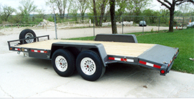 Flatbed, Tire Mounted, Aluminum with D-Rings style trailer from Eagle Trailer Company