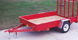 Flatbed, Tire Mounted, Aluminum with D-Rings style trailer from Eagle Trailer Company